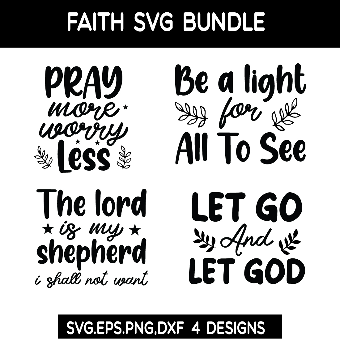 Faith SVG Bundle preview image.