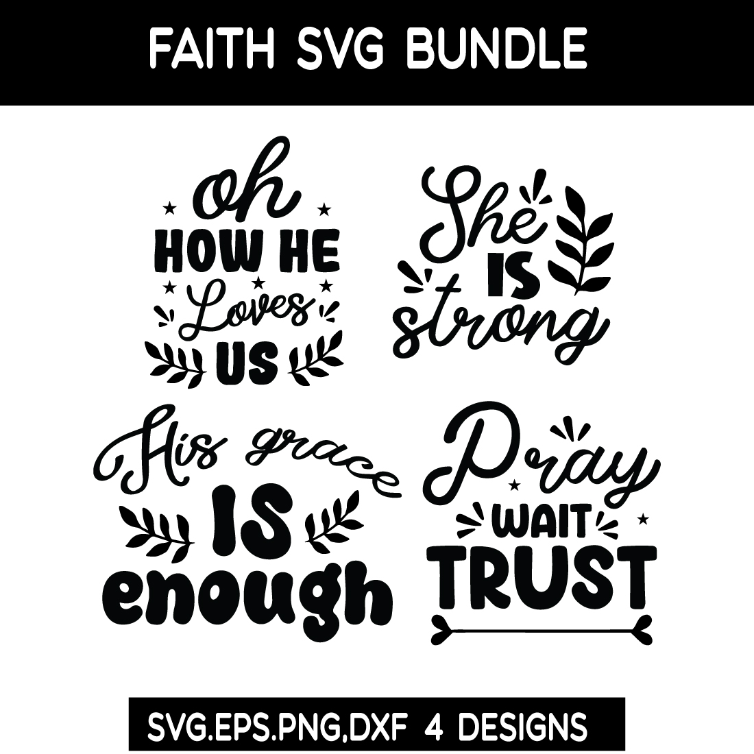 Faith SVG Bundle preview image.