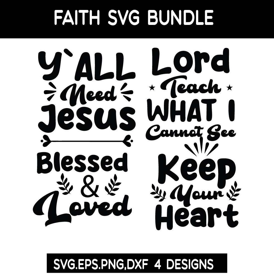 Faith SVG Bundle preview image.