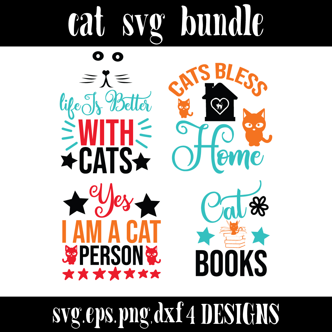 Cat SVG BUNDLE cover image.