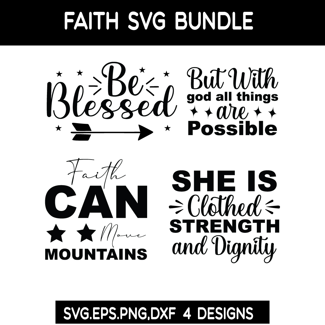 Faith SVG Bundle preview image.