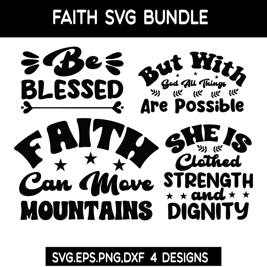 Faith SVG Bundle preview image.