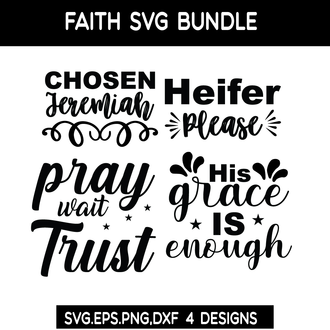 Faith SVG Bundle cover image.