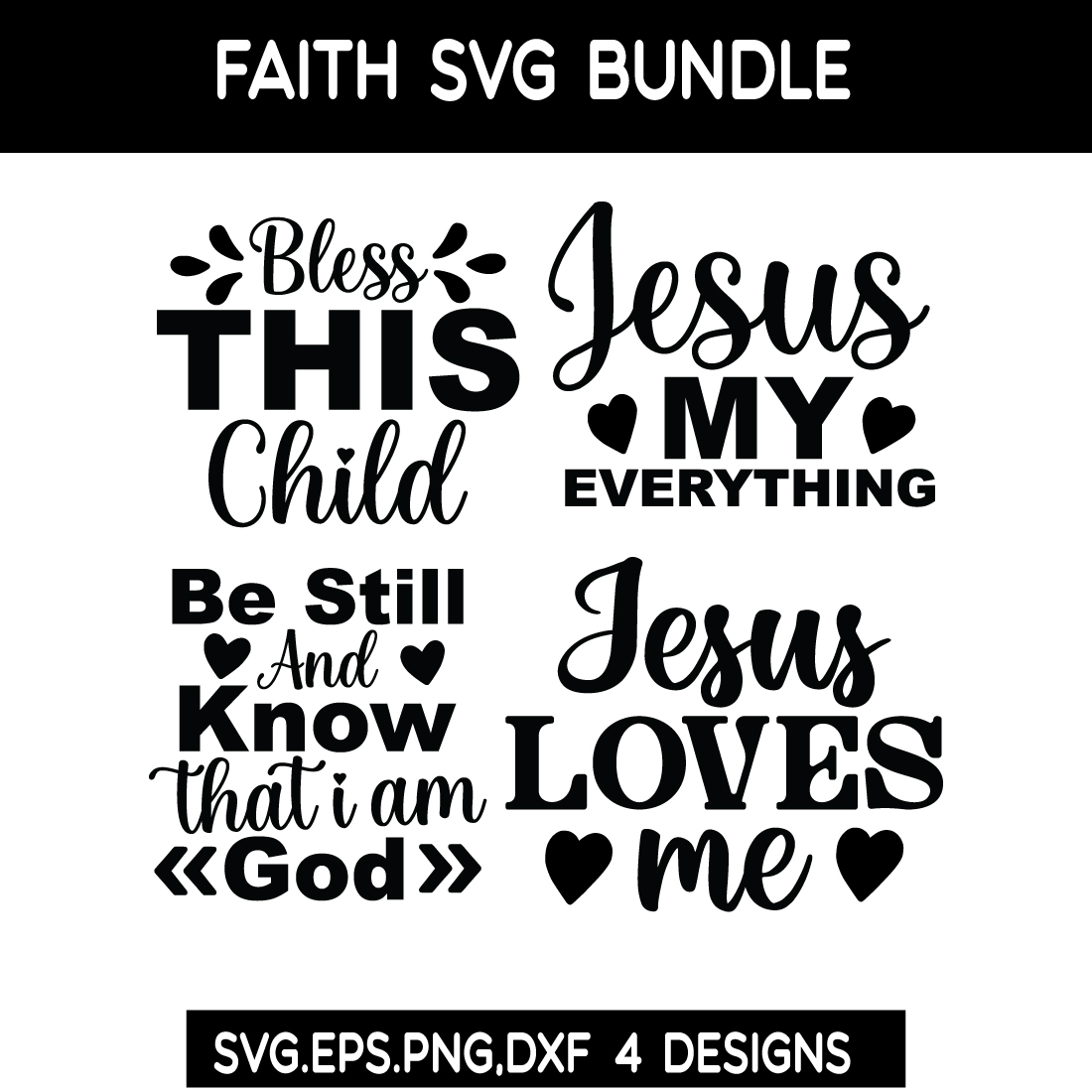 Faith SVG Bundle preview image.