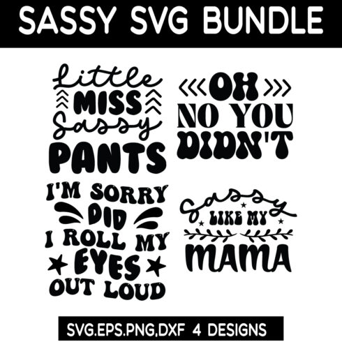 Sassy SVG bundle cover image.