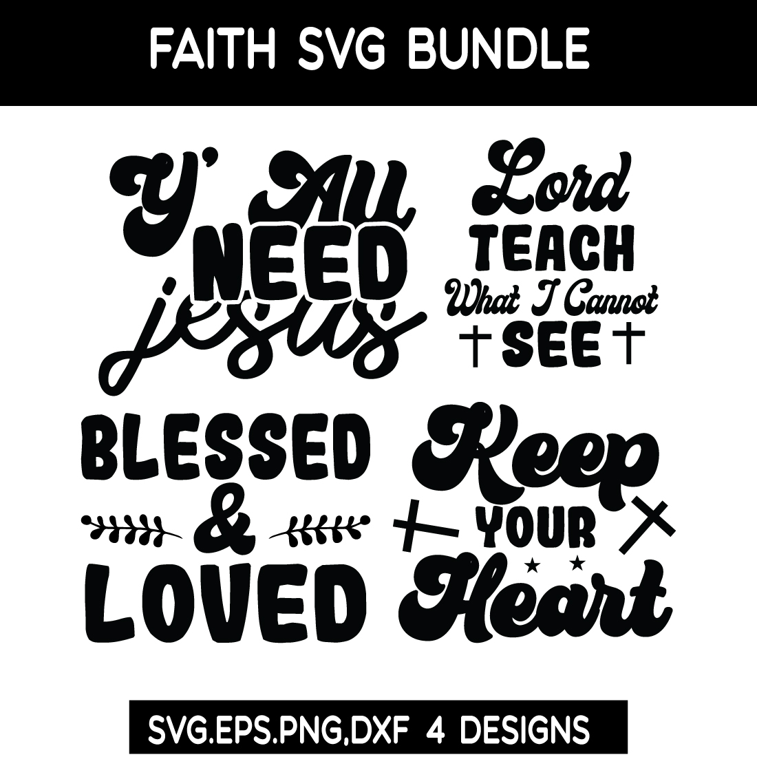 Faith SVG Bundle cover image.