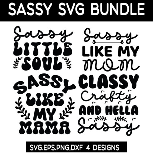 Sassy SVG bundle cover image.