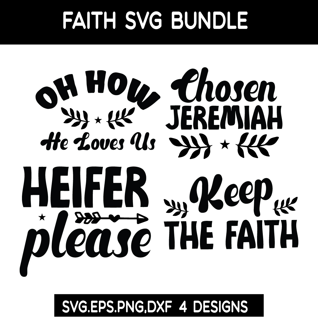 Faith SVG Bundle cover image.