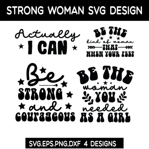 Strong woman SVG bundle cover image.
