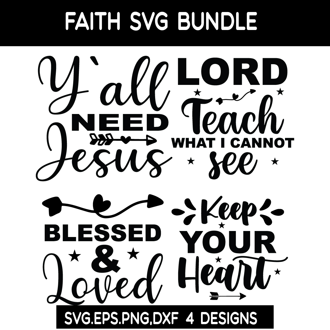 Faith SVG Bundle preview image.