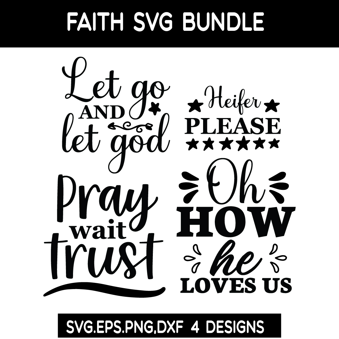 Faith SVG Bundle preview image.