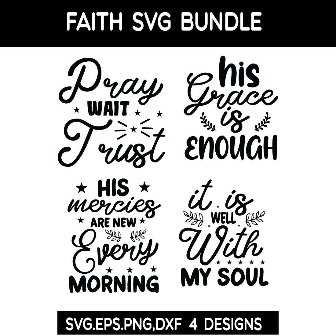 Faith SVG Bundle preview image.