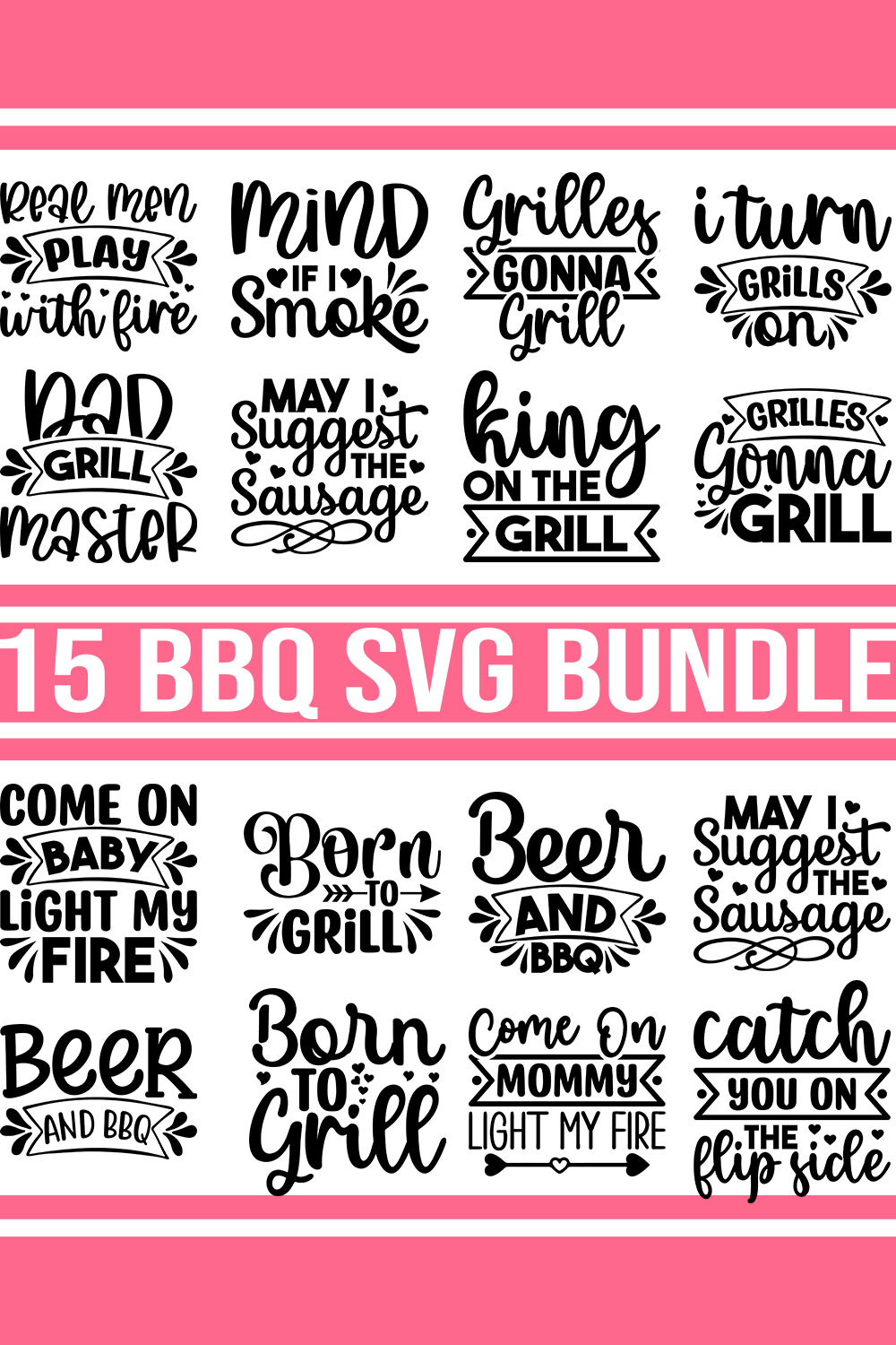 BBQ SVG Bundle pinterest preview image.