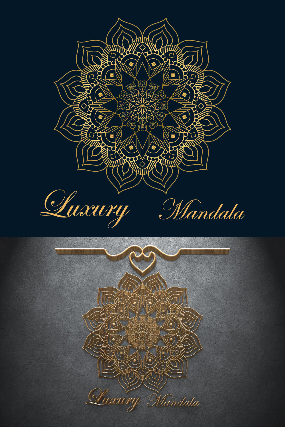 Beautiful Mandala Design Template SVG, Ai, EPS, PDF, JPG, PNG File pinterest preview image.