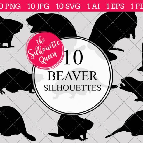 Beaver Silhouette Clipart Clip Art cover image.