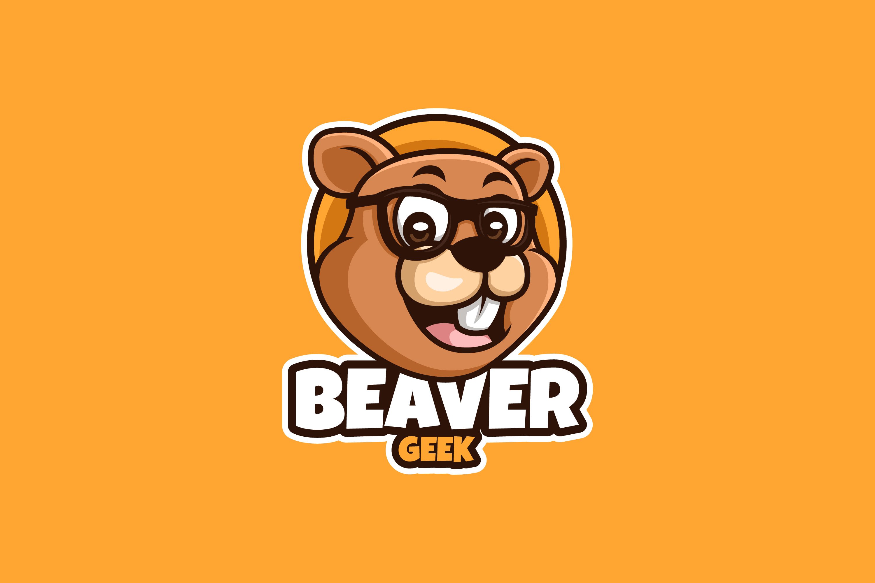 Beaver Geek Cartoon Logo cover image.