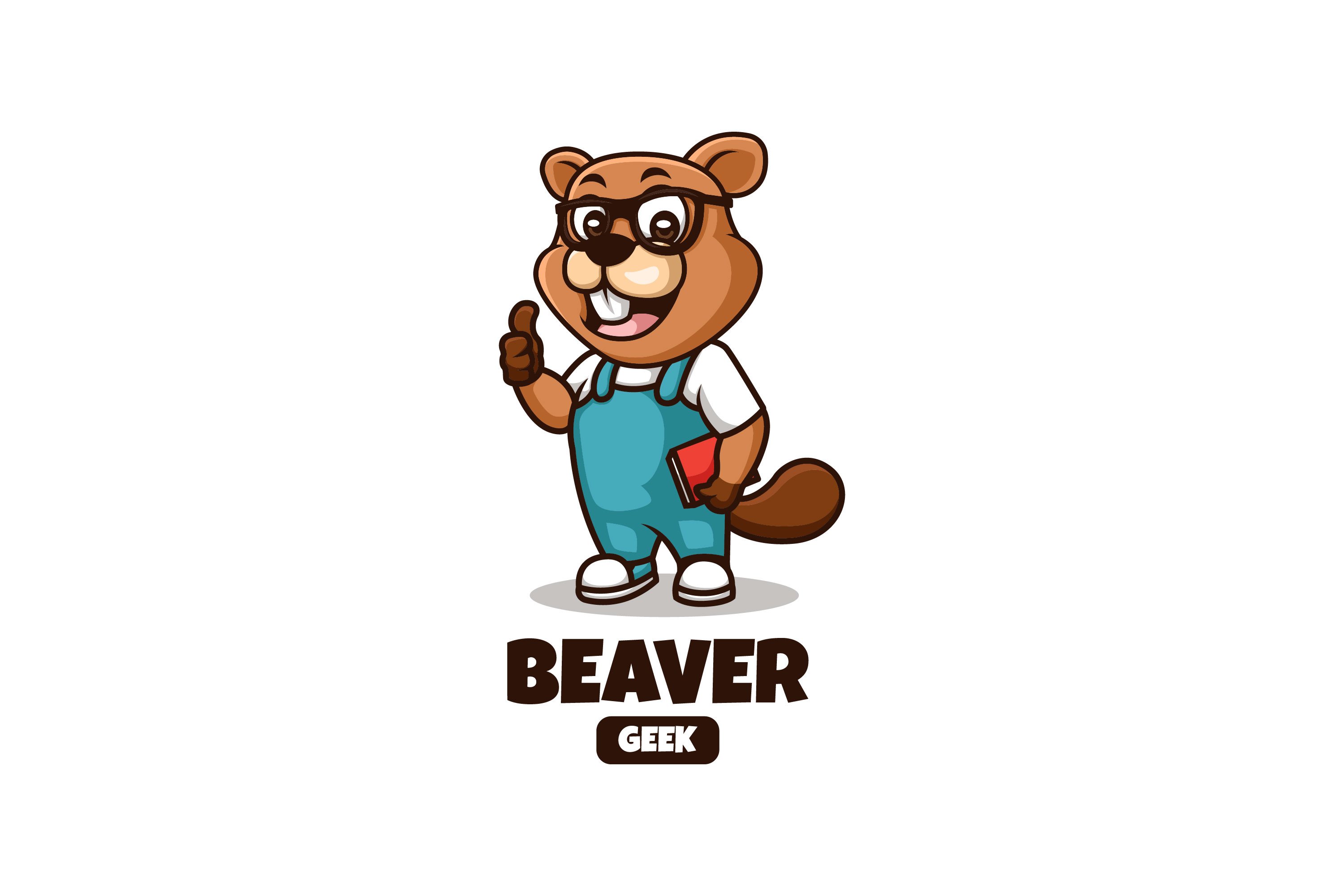 Beaver Geek Mascot Logo cover image.