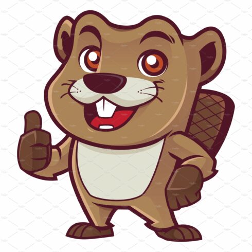 Beaver Mascot on White cover image.