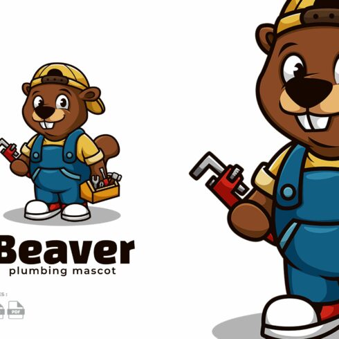 Beaver Plumbing Mascot Logo cover image.