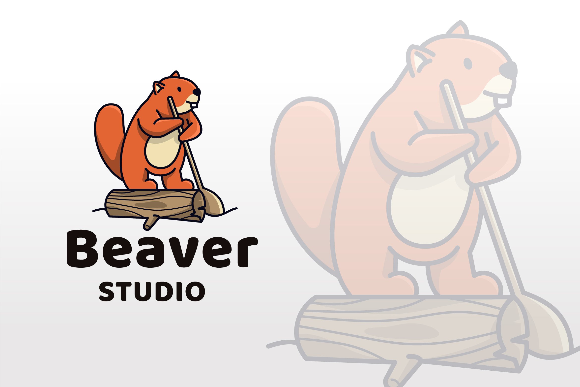 Beaver Studio Logo Template cover image.