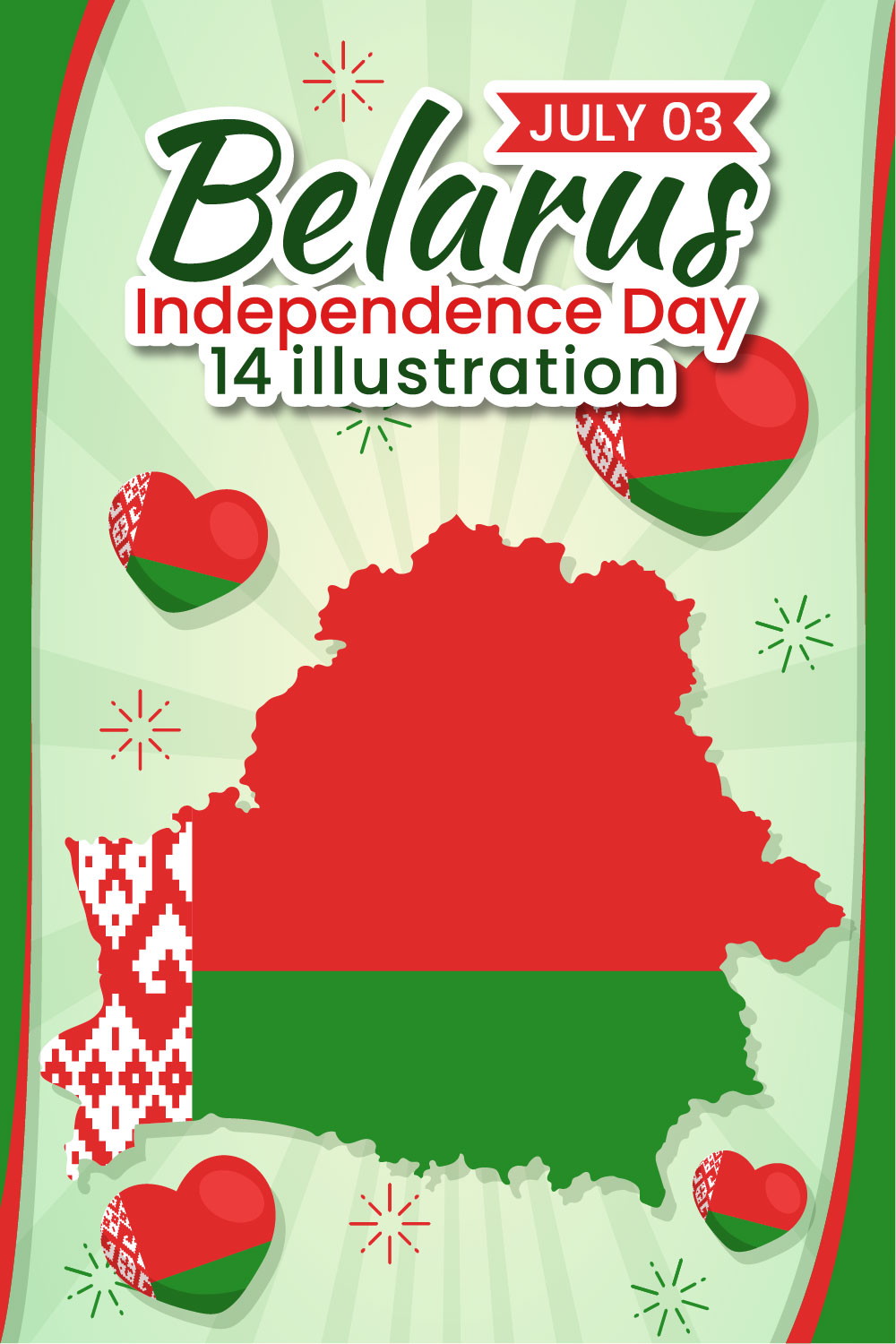 14 Belarus Independence Day Illustration pinterest preview image.