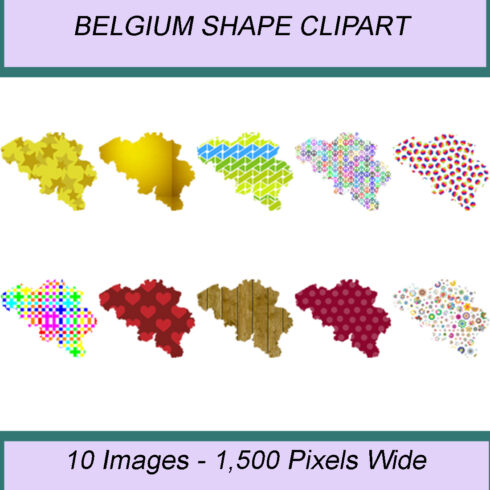 BELGIUM SHAPE CLIPART ICONS cover image.