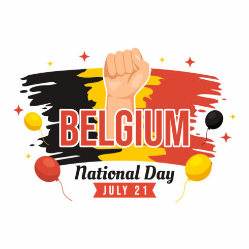 18 Happy Belgium Independence Day Illustration cover image.