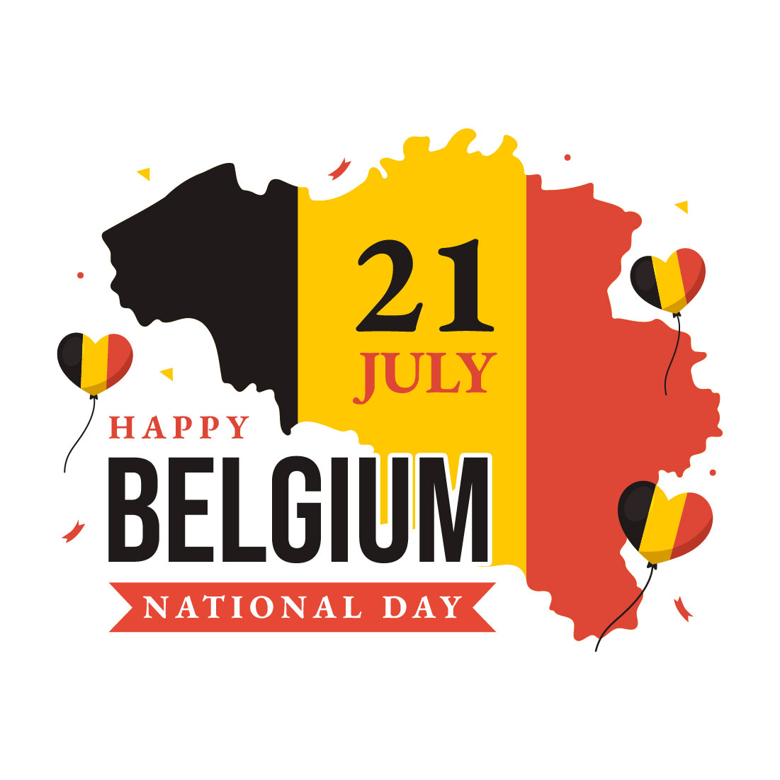 18 Happy Belgium Independence Day Illustration preview image.