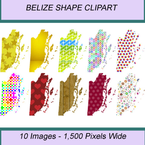 BELIZE SHAPE CLIPART ICONS cover image.