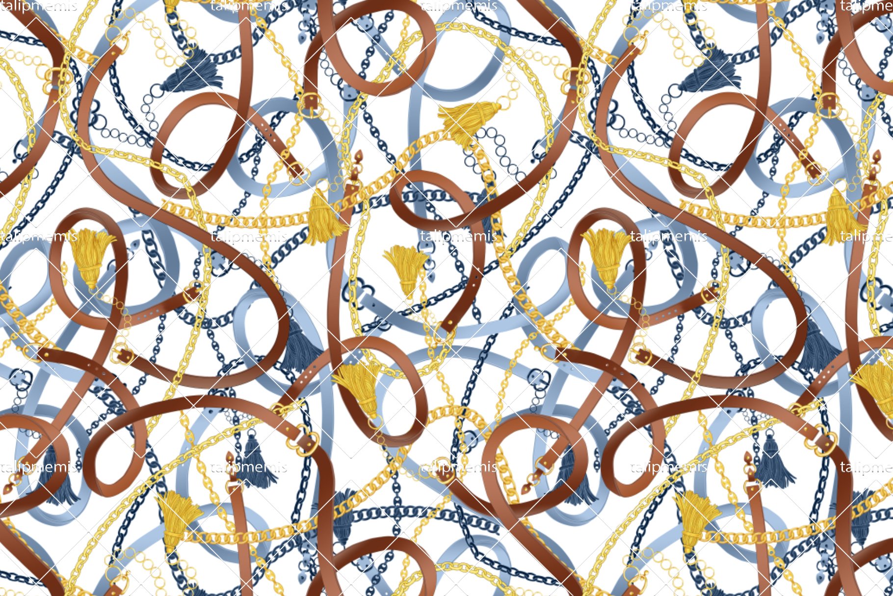 Chain and Belts - Seamless Pattern cover image.