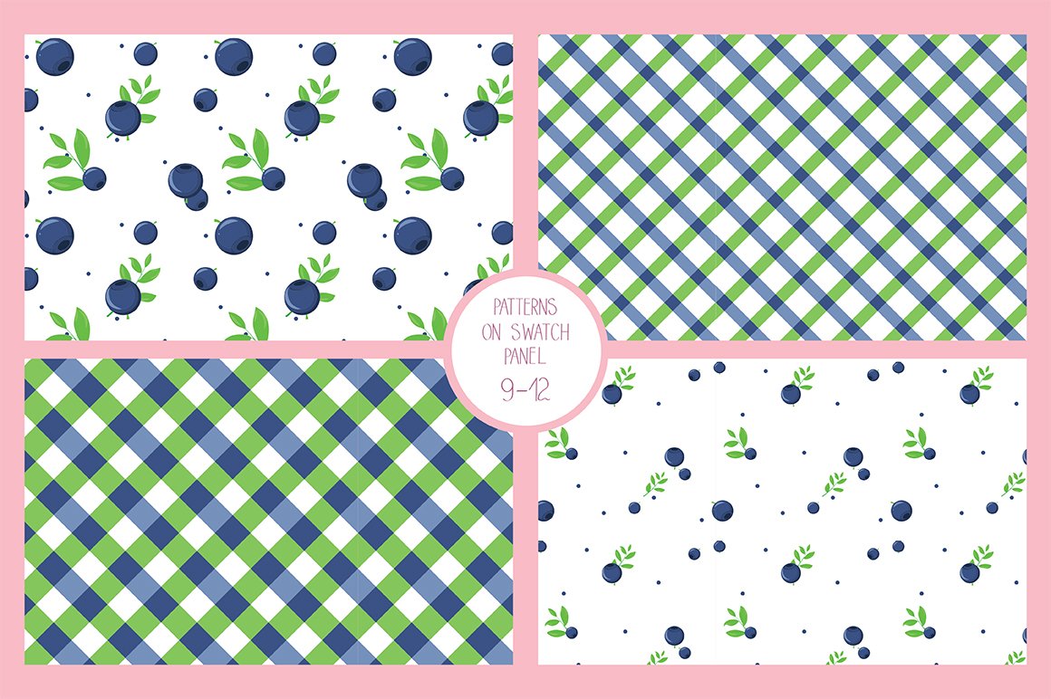berries set with desserts and seamless patterns 7 712