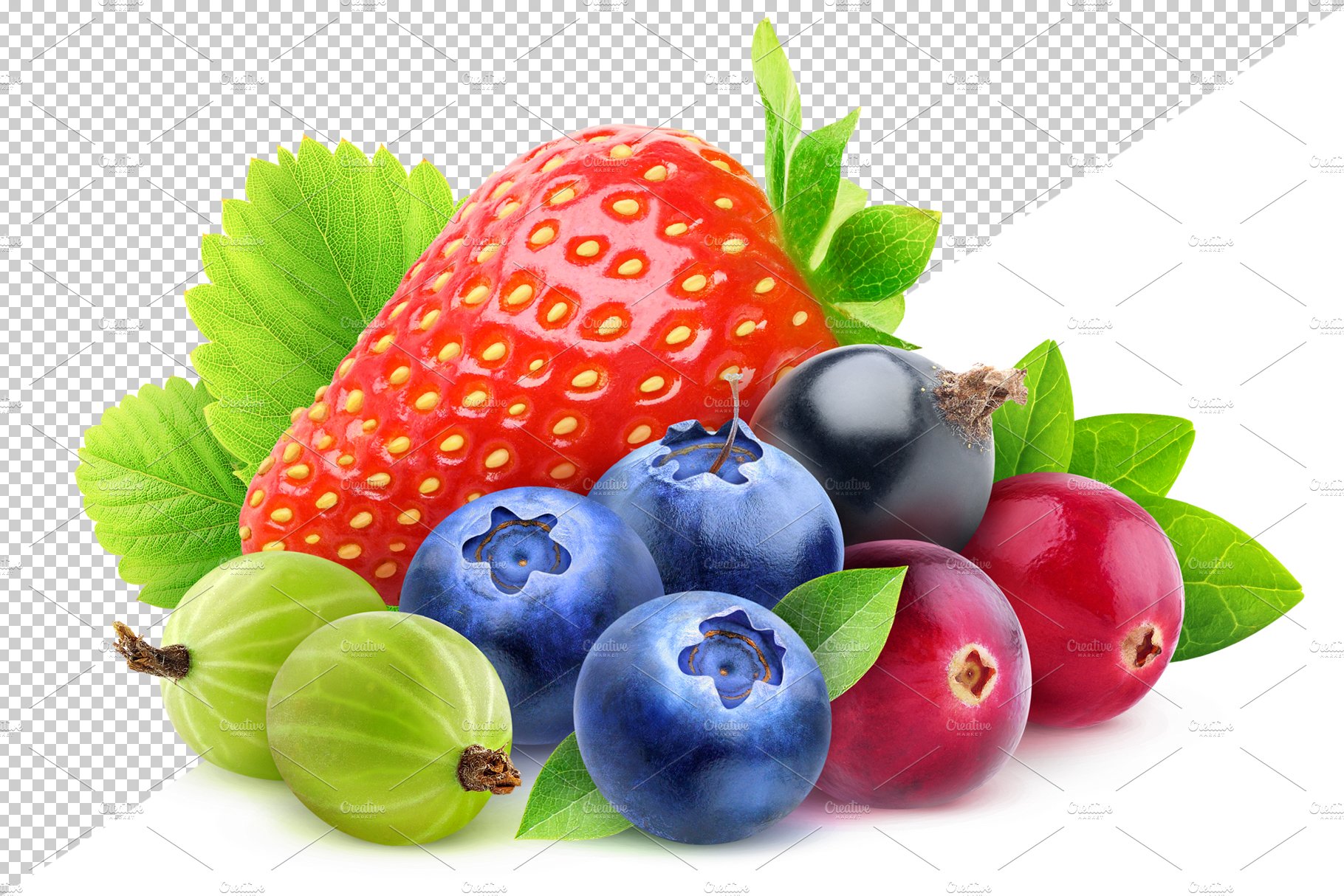 Isolated berries preview image.