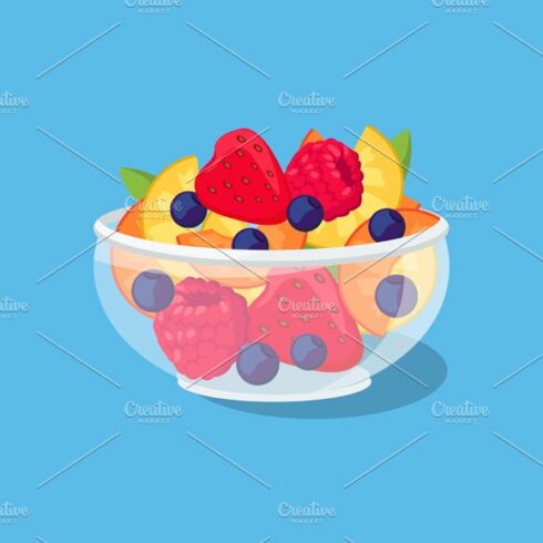Glass Bowl with Fruit and Berries cover image.