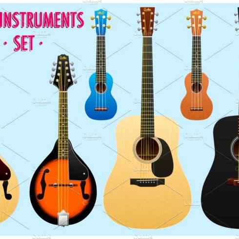 set of music instruments cover image.