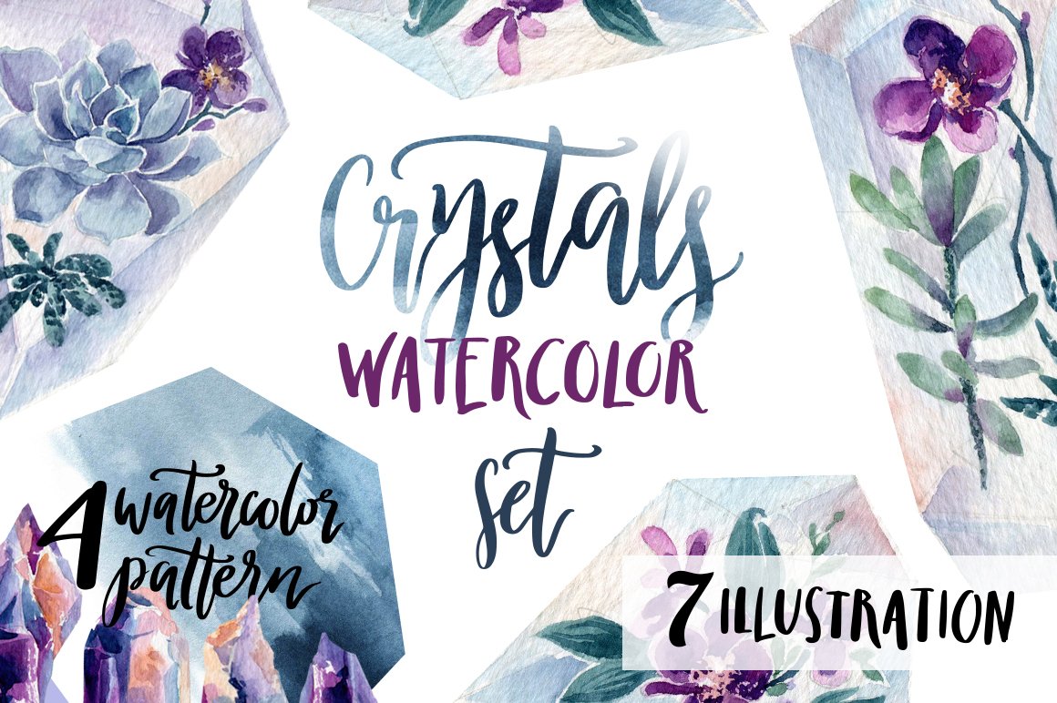 Crystal watercolor set cover image.