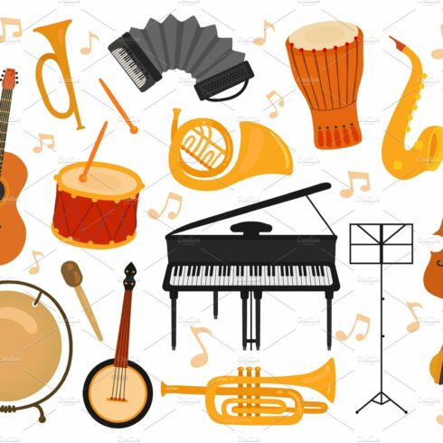 Musical instruments. Sound toys cover image.