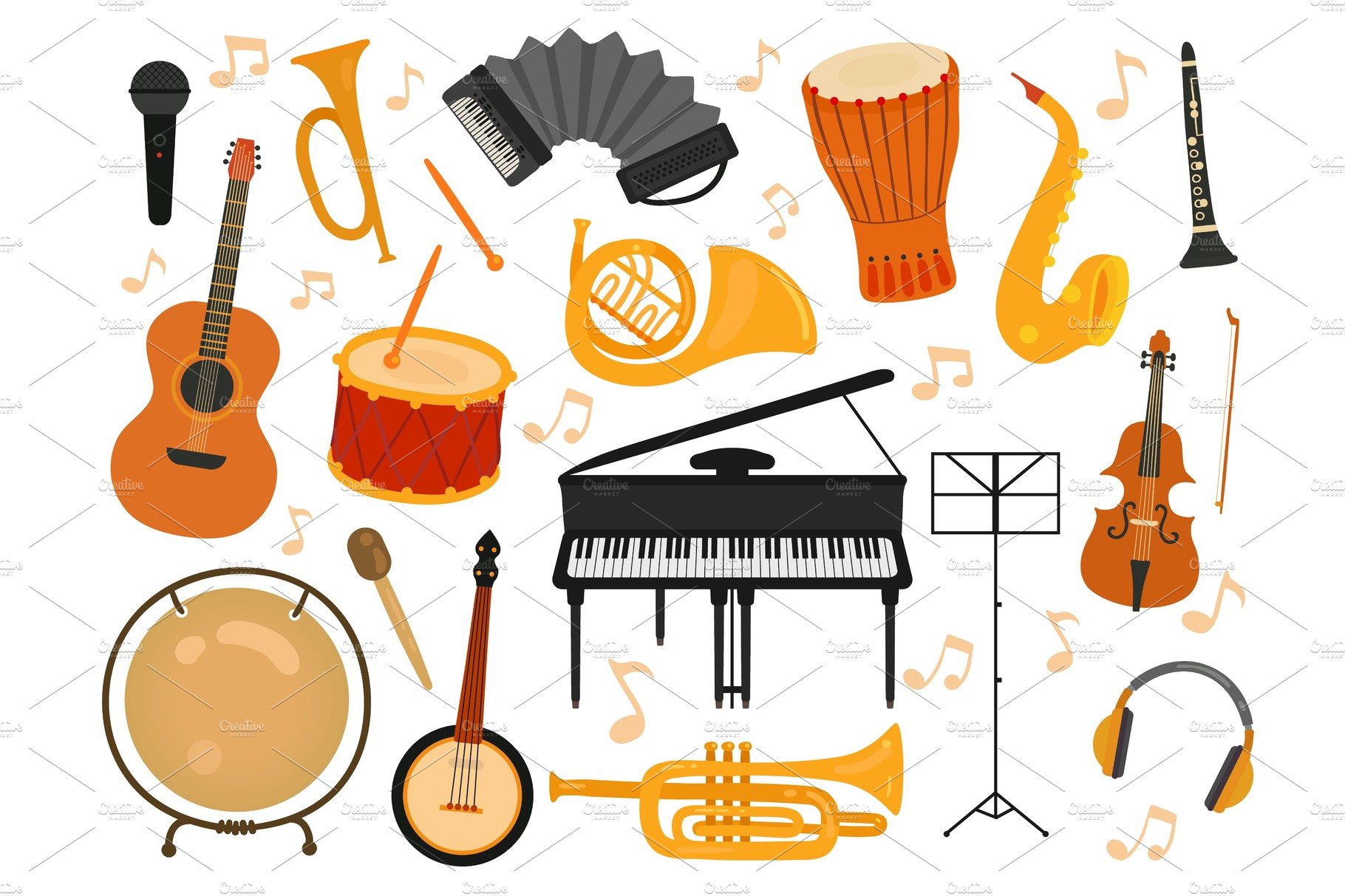 Musical instruments. Sound toys cover image.