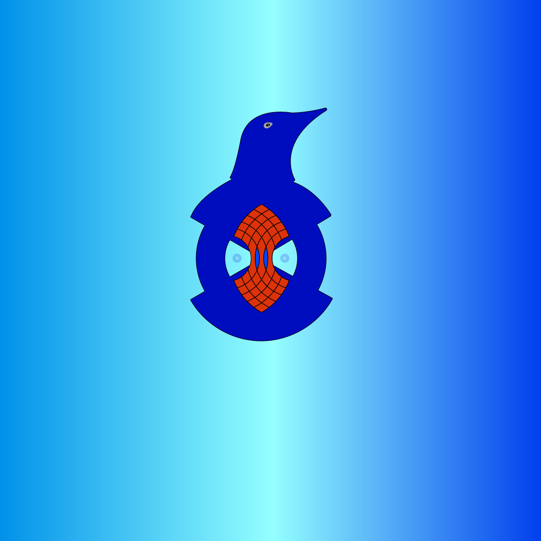 Penguin logo design template vector illustration, Bird logo design preview image.