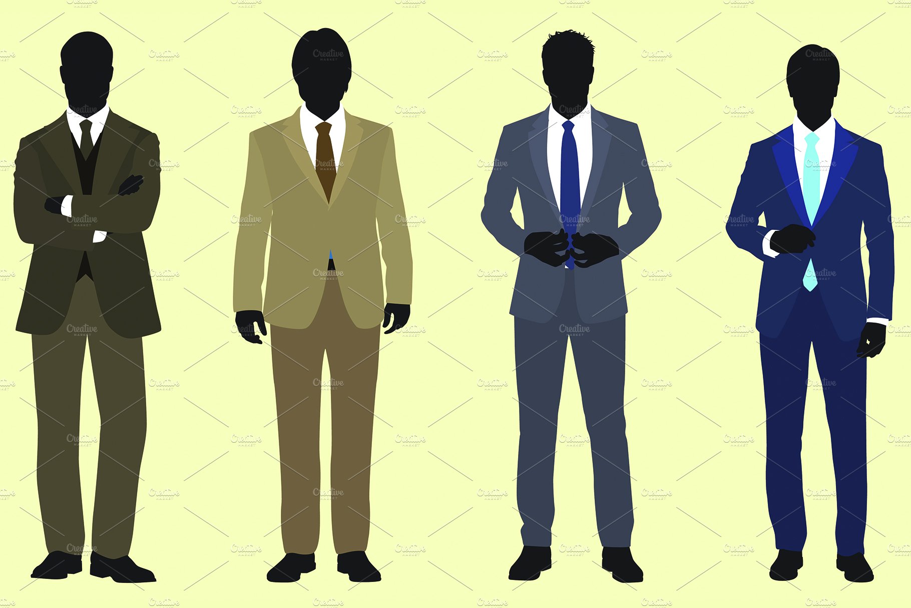 Well-dressed Men in Silhouette cover image.