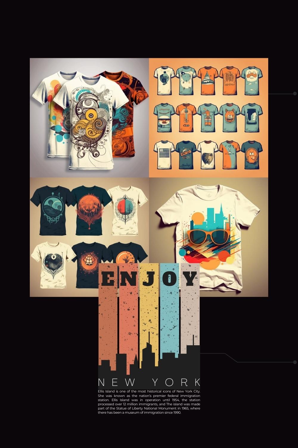 "Retro Vibes with a Modern Twist: Discover Our Collection of Vintage Pop-Style T-Shirt Designs" pinterest preview image.