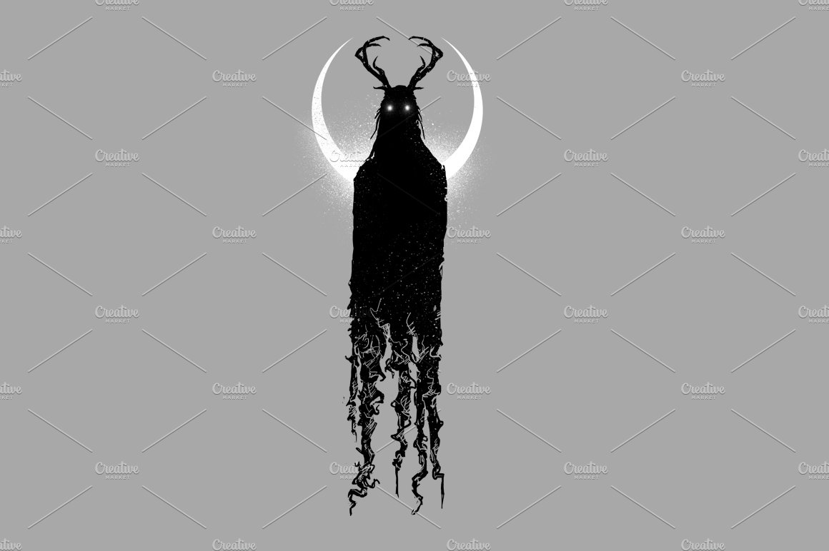 Black Satan Mystery | Merch design cover image.