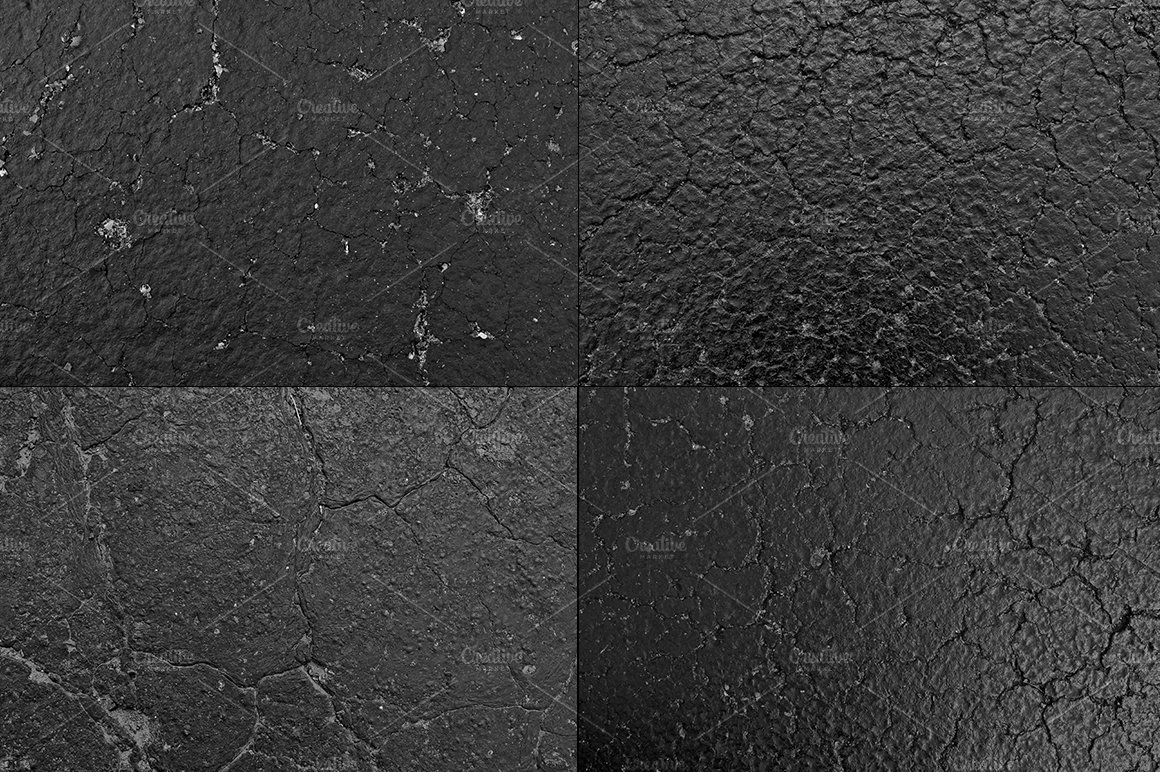 Black Asphalt Textures preview image.