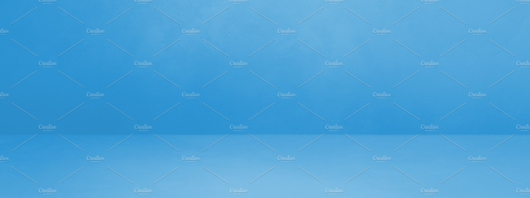 Empty blue concrete interior background banner cover image.