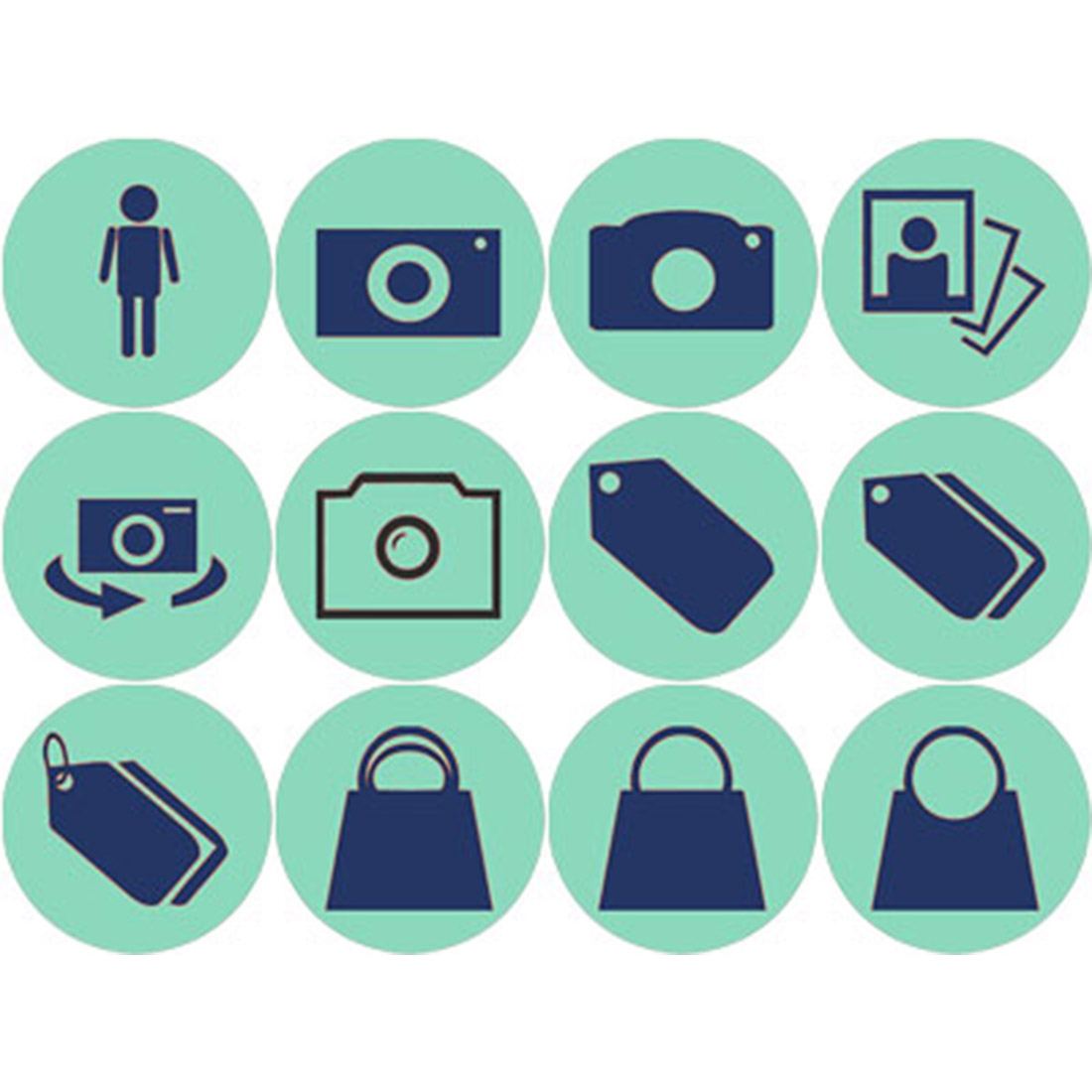 BROWN AND MUSTARD YELLOW SHOPPING ICONS cover image.