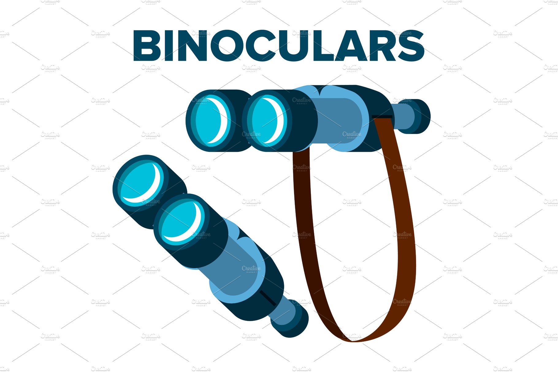 Binoculars Icon Vector. With Strap cover image.