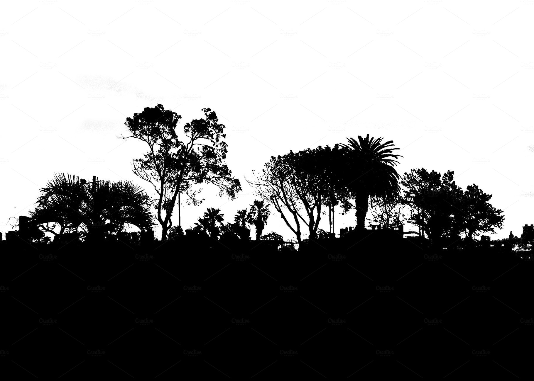 Urban Park Silhouette Sunset Scene, cover image.