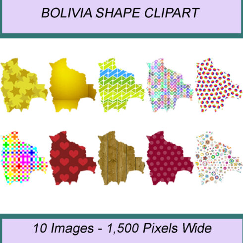 BOLIVIA SHAPE CLIPART ICONS cover image.