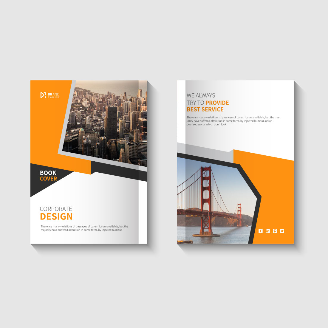Modern company annual report business template preview image.