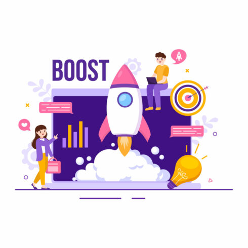 12 Business Boost Vector Illustration cover image.
