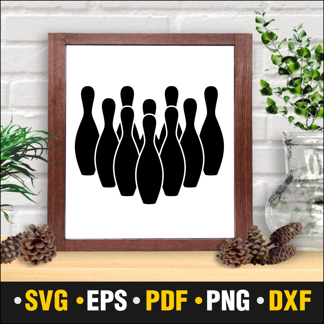 Bowling Ball Svg, Bowling Ball Frame Svg Vector Cut file Cricut, Silhouette, Pdf Png, Dxf, Decal, Sticker, Stencil, Vinyl preview image.